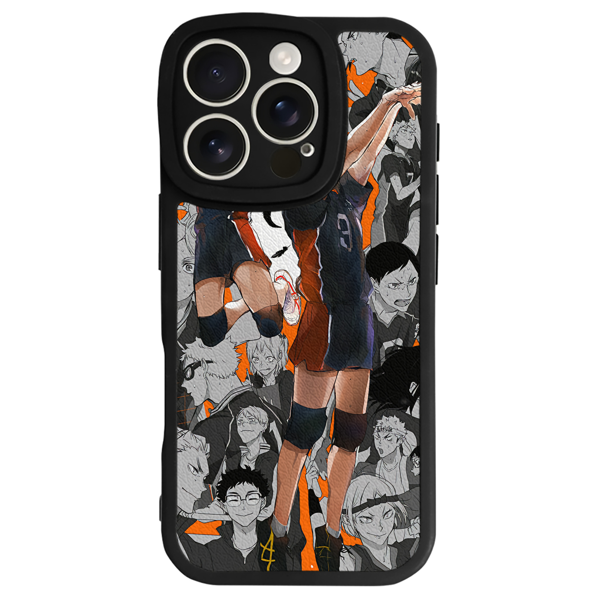 （画像用） ハイキュー!! Haikyu!! 【iPhone 16シリーズ対応】シリコンスマホケース（レザー調） 材質：シリコン